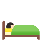 🛌🏻 Emoji Persona En La Cama: Tono De Piel Claro en Google Android 11.0.