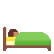 🛌🏽 Emoji im Bett liegende Person: mittlere Hautfarbe Google Android 11.0.