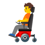🧑‍🦼 Emoji Person in motorisiertem Rollstuhl Google Android 11.0.
