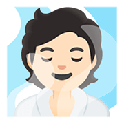Emoji 🧖🏻 Persona In Sauna: Carnagione Chiara su Google Android 11.0.