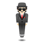 🕴🏻 Emoji schwebender Mann im Anzug: helle Hautfarbe Google Android 11.0.