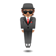 Emoji 🕴🏽 Uomo Con Completo Che Levita: Carnagione Olivastra su Google Android 11.0.