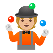 🤹🏼 Emoji Jongleur(in): mittelhelle Hautfarbe Google Android 11.0.