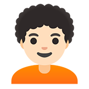 🧑🏻‍🦱 Emoji Pessoa: Pele Clara E Cabelo Cacheado na Google Android 11.0.