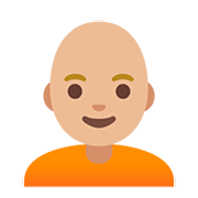 Emoji 🧑🏼‍🦲 Persona: Carnagione Abbastanza Chiara E Calvo su Google Android 11.0.
