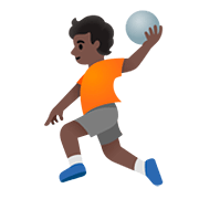 🤾🏿 Emoji Handballspieler(in): dunkle Hautfarbe Google Android 11.0.
