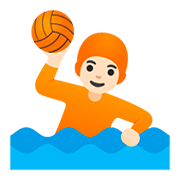 🤽🏻 Emoji Persona Jugando Al Waterpolo: Tono De Piel Claro en Google Android 11.0.