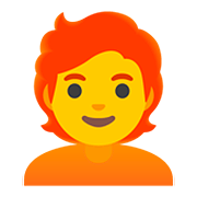 🧑‍🦰 Emoji Erwachsener: rotes Haar Google Android 11.0.