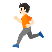 🏃🏻 Emoji Persona Corriendo: Tono De Piel Claro en Google Android 11.0.