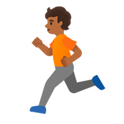 Emoji 🏃🏾 Persona Che Corre: Carnagione Abbastanza Scura su Google Android 11.0.