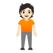 🧍🏻 Emoji Persona De Pie: Tono De Piel Claro en Google Android 11.0.