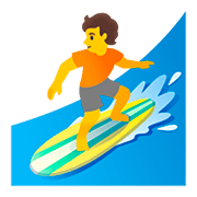 Emoji 🏄 Persona Che Fa Surf su Google Android 11.0.