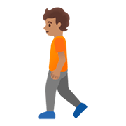 🚶🏽 Emoji Persona Caminando: Tono De Piel Medio en Google Android 11.0.
