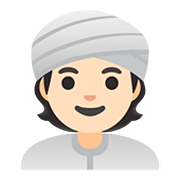 👳🏻 Emoji Persona Con Turbante: Tono De Piel Claro en Google Android 11.0.