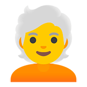 Emoji 🧑‍🦳 Persona: Capelli Bianchi su Google Android 11.0.