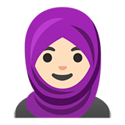 🧕🏻 Emoji Mujer Con Hiyab: Tono De Piel Claro en Google Android 11.0.
