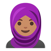 🧕🏽 Emoji Mujer Con Hiyab: Tono De Piel Medio en Google Android 11.0.