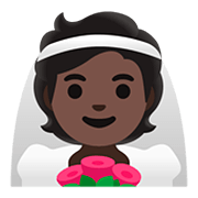 👰🏿 Emoji Person mit Schleier: dunkle Hautfarbe Google Android 11.0.