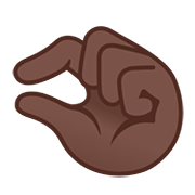 🤏🏿 Emoji Mão Beliscando: Pele Escura na Google Android 11.0.