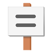 Emoji 🪧 Cartello su Google Android 11.0.