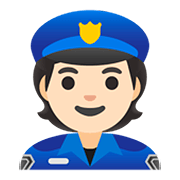 Emoji 👮🏻 Agente Di Polizia: Carnagione Chiara su Google Android 11.0.