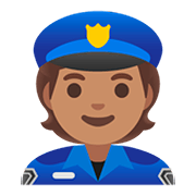 Emoji 👮🏽 Agente Di Polizia: Carnagione Olivastra su Google Android 11.0.