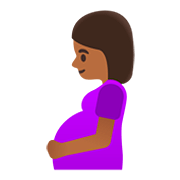 Emoji 🤰🏾 Donna Incinta: Carnagione Abbastanza Scura su Google Android 11.0.