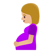 🤰🏼 Emoji Mujer Embarazada: Tono De Piel Claro Medio en Google Android 11.0.