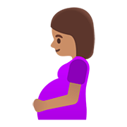 🤰🏽 Emoji Mujer Embarazada: Tono De Piel Medio en Google Android 11.0.