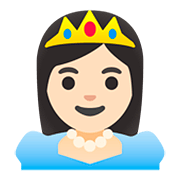 Émoji 👸🏻 Princesse : Peau Claire sur Google Android 11.0.