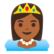 👸🏾 Emoji Princesa: Pele Morena Escura na Google Android 11.0.