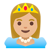 Émoji 👸🏼 Princesse : Peau Moyennement Claire sur Google Android 11.0.