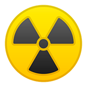 Emoji ☢️ Simbolo Della Radioattività su Google Android 11.0.