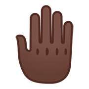 Emoji 🤚🏿 Dorso Mano Alzata: Carnagione Scura su Google Android 11.0.