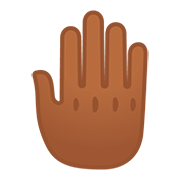 🤚🏾 Emoji Dorso Da Mão Levantado: Pele Morena Escura na Google Android 11.0.