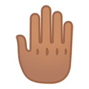 Emoji 🤚🏽 Dorso Mano Alzata: Carnagione Olivastra su Google Android 11.0.