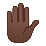 ✋🏿 Emoji erhobene Hand: dunkle Hautfarbe Google Android 11.0.