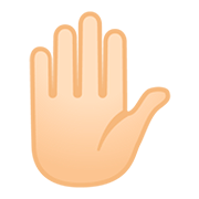 Emoji ✋🏻 Mano Alzata: Carnagione Chiara su Google Android 11.0.