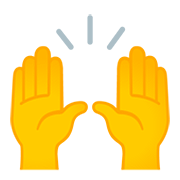 🙌 Emoji Mãos Para Cima na Google Android 11.0.