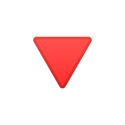 🔻 Emoji rotes Dreieck mit der Spitze nach unten Google Android 11.0.