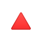 Emoji 🔺 Triangolo Rosso Con Punta Verso L’alto su Google Android 11.0.