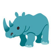 🦏 Emoji Rinoceronte na Google Android 11.0.