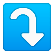 Emoji ⤵️ Freccia Curva In Basso su Google Android 11.0.