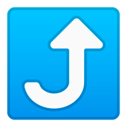 Emoji ⤴️ Freccia Curva In Alto su Google Android 11.0.