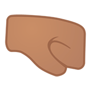 Emoji 🤜🏽 Pugno A Destra: Carnagione Olivastra su Google Android 11.0.