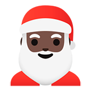 Emoji 🎅🏿 Babbo Natale: Carnagione Scura su Google Android 11.0.