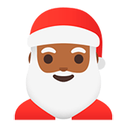 🎅🏾 Emoji Papai Noel: Pele Morena Escura na Google Android 11.0.