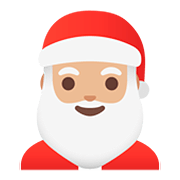 🎅🏼 Emoji Papá Noel: Tono De Piel Claro Medio en Google Android 11.0.
