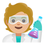 Emoji 🧑🏼‍🔬 Persona Che Lavora In Campo Scientifico: Carnagione Abbastanza Chiara su Google Android 11.0.