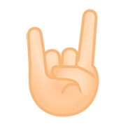 🤘🏻 Emoji Saudação Do Rock: Pele Clara na Google Android 11.0.